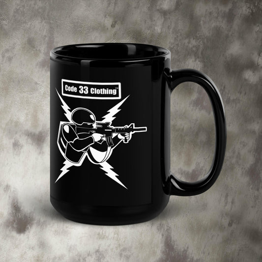 Patrol Rifle Officer Black Glossy Mug