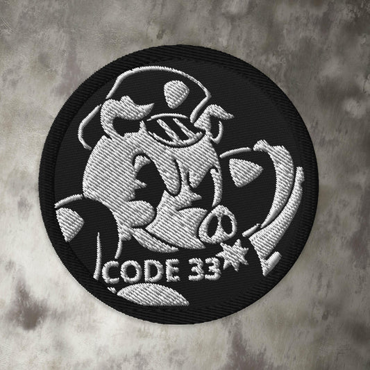 Disgruntled Pig Embroidered Patch
