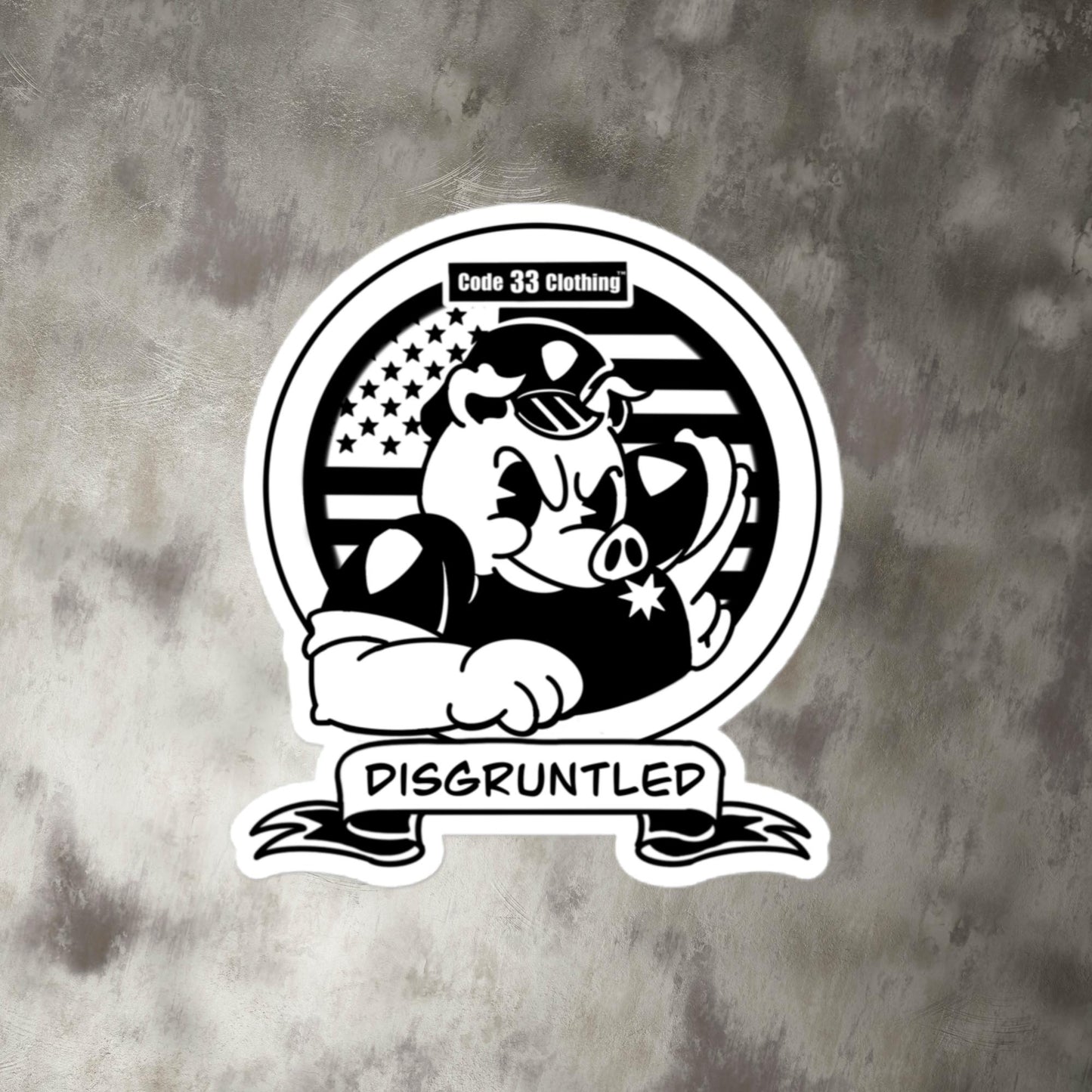 Sticker Code 33 Disgruntled Pig
